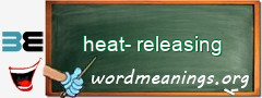 WordMeaning blackboard for heat-releasing